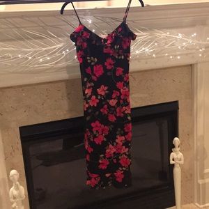 Black floral dress from La Belle